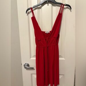 Red mini dress
